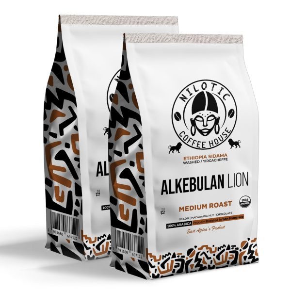 Medium Roast Ethiopia Yirgacheffe Black Alkebulan Lion - Natural Heirloom (12oz Pack of 2)