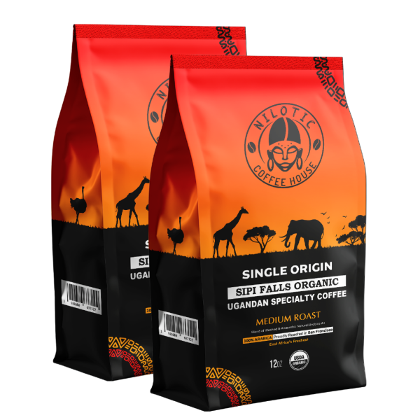 Medium Roast Ugandan Sipi Falls - Specialty Coffee (Single-Origin) - 12oz Pack of 2