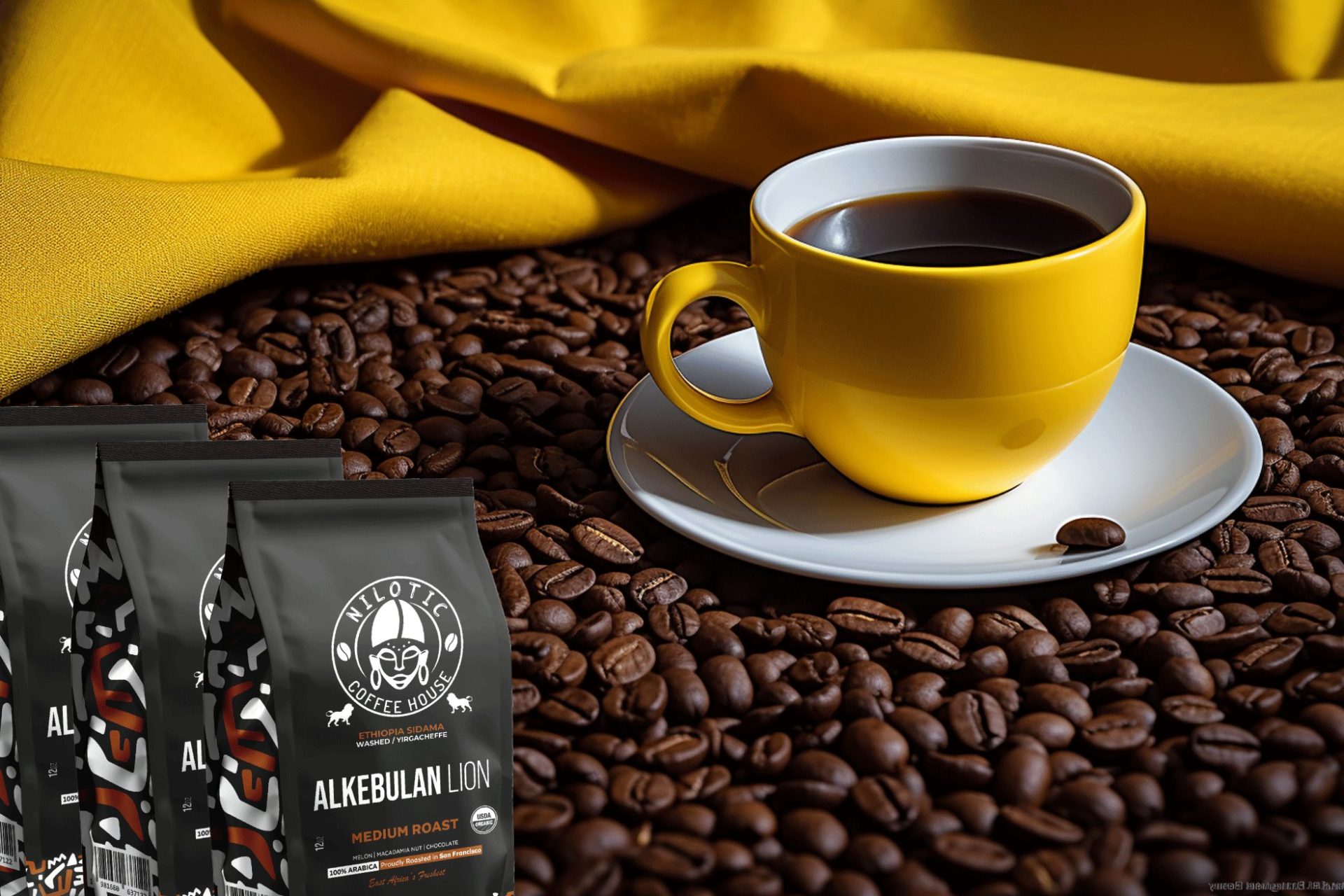 Nilotic Yirgacheffe Heirloom coffee bags
